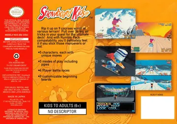 Snowboard Kids (USA) box cover back